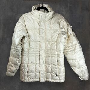 Burton Ski Snowboarding Winter Jacket Nordic‎ Down Cream Men's Size Small L5